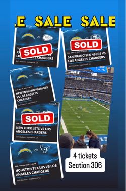 Chargers Tickets - see details below