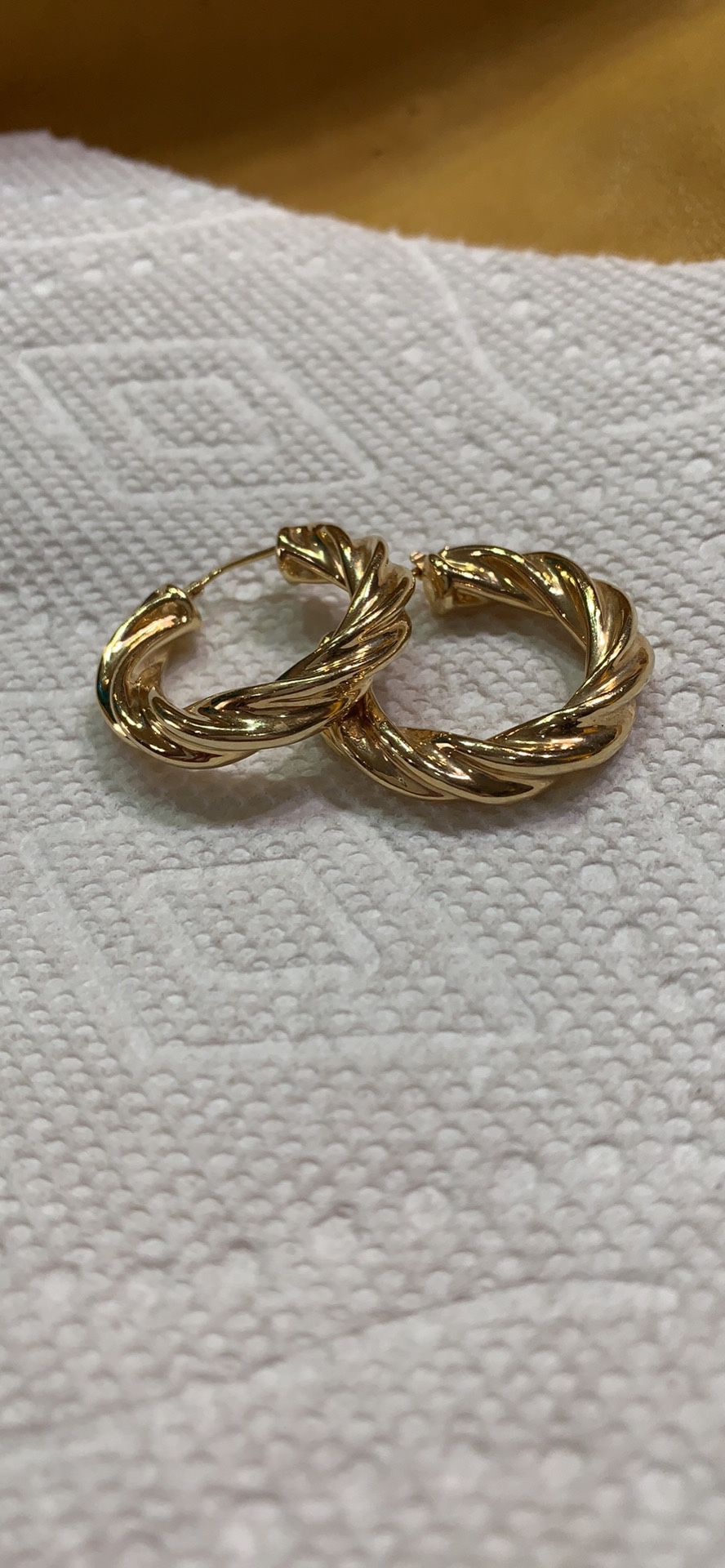 Sterling Silver hoop earrings gold plated