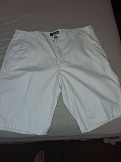 2 pairs Express Men's White Chino Shorts And Grey
