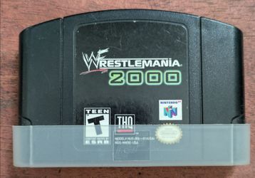 Wrestlemania 2000 N64 loose w/cover