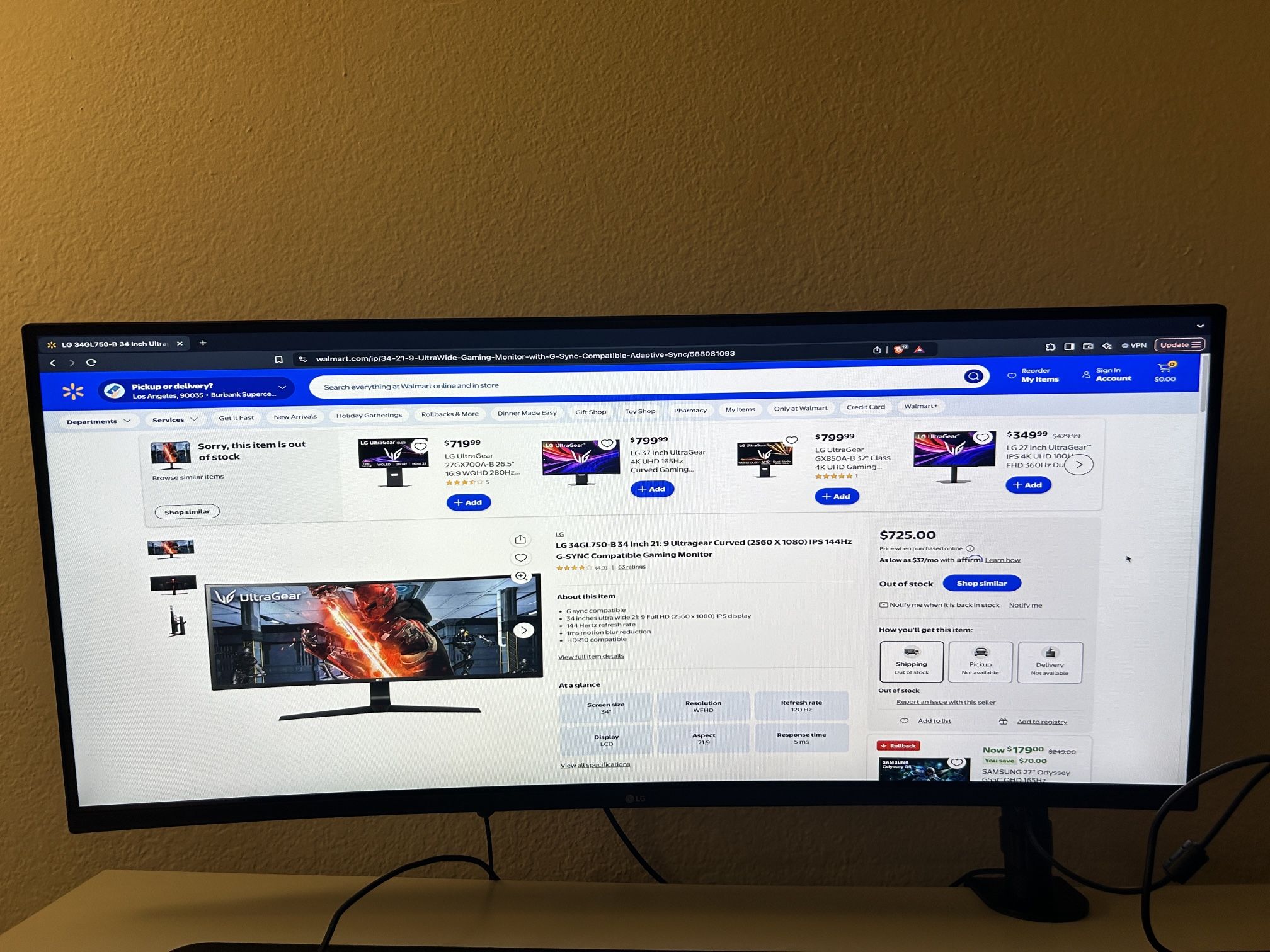 LG Curved Gaming Monitor