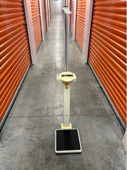 seca 769, a digital column scale frequently used in medical environments