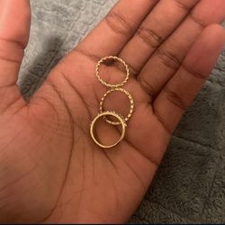 Gold Rings and Gold Chain to match