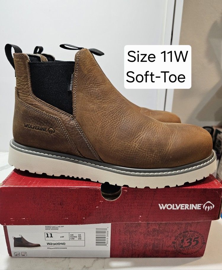 Wolverine Soft Toe Work Boots Size 11w