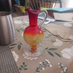 Vintage Amberina Vase