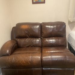 Leather couch section