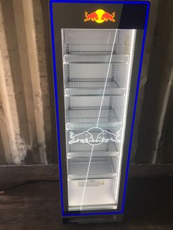 RED BULL ECO SLIM MINI FRIDGE REFRIGERATOR WORKS PERFECT CLEAN COSMETICALLY GREAT!!!