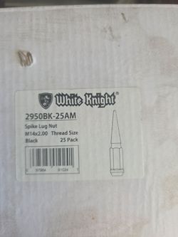 White knight Spike lug nuts