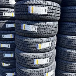 SET OF NEW TIRES 275/55/R0 GOODYEAR WRANGLER WORKHORSE HT INCLUDING MOUNT AND BALANCE