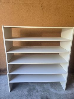 8-tier White Wooden Stackable Shoe-Rack