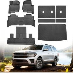 Cartist Floor Mats for Ford Expedition MAX 2018-2024 (7 & 8 Seats/2nd Row Bench Seat), All Weather Cargo Liner for Expedition Accessories, Heavy Duty 