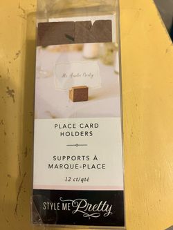 Place card holders - Set of 10 Wooden blocks