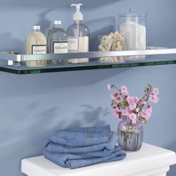 Floating Glass Shelves (set of two)