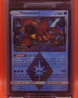 Volcanion Prism Star, 31/131, Pokemon Forbidden Light Sun Moon Rare Card, VLP/NM