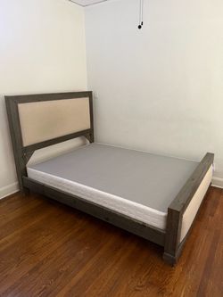 Queen Bed Frame, Living Spaces, Sinclair Grey