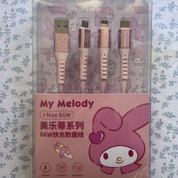 Sanrio Original My Melody 3 Head Charger