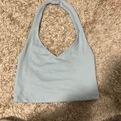Blue Halter Top
