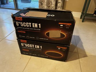  Amico 24 Pack 6 Inch 5CCT LED Recessed Ceiling Light with Night Light, 2700K/3000K/3500K/4000K/5000K Selectable Ultra-Thin Recessed Lighting, 12W=110