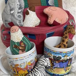 Adorable Vintage Noah’s Ark Coffee Mug by Bob Siemon Designs Inc 1996 & Noah Ark