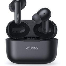 True Wireless Earbuds, WEMISS Bluetooth 5 Headphones in-Ear Stereo Sound Wireles