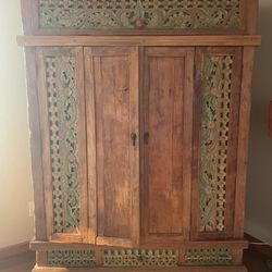 Beautiful antique teak Armoire/Television Cabinet