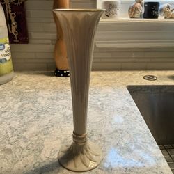 Vintage Lenox Tivoli Fluted Porcelain Bud Vase with 24k gold trim