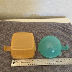 Tupperware Forget Me Not Cheese And onion container Vintage