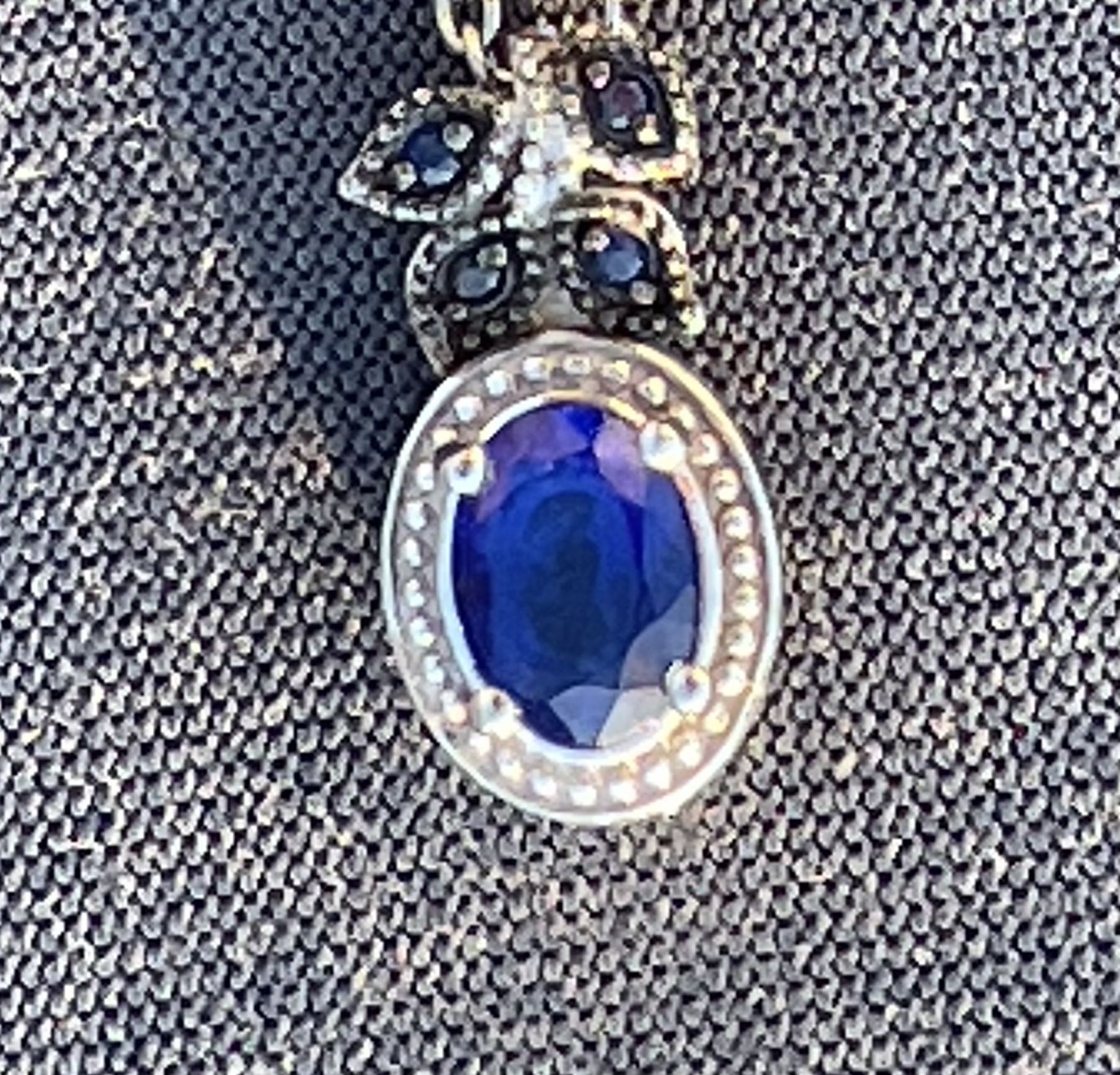 Blue Spinel Pendant 