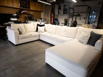 Free Delivery! Beige Tan Light Brown Sectional Couch Sofa Chaise Foot Rest Ottoman L Shape U Shape Free Delivery! Beige Tan Light Brown Sectional Couc
