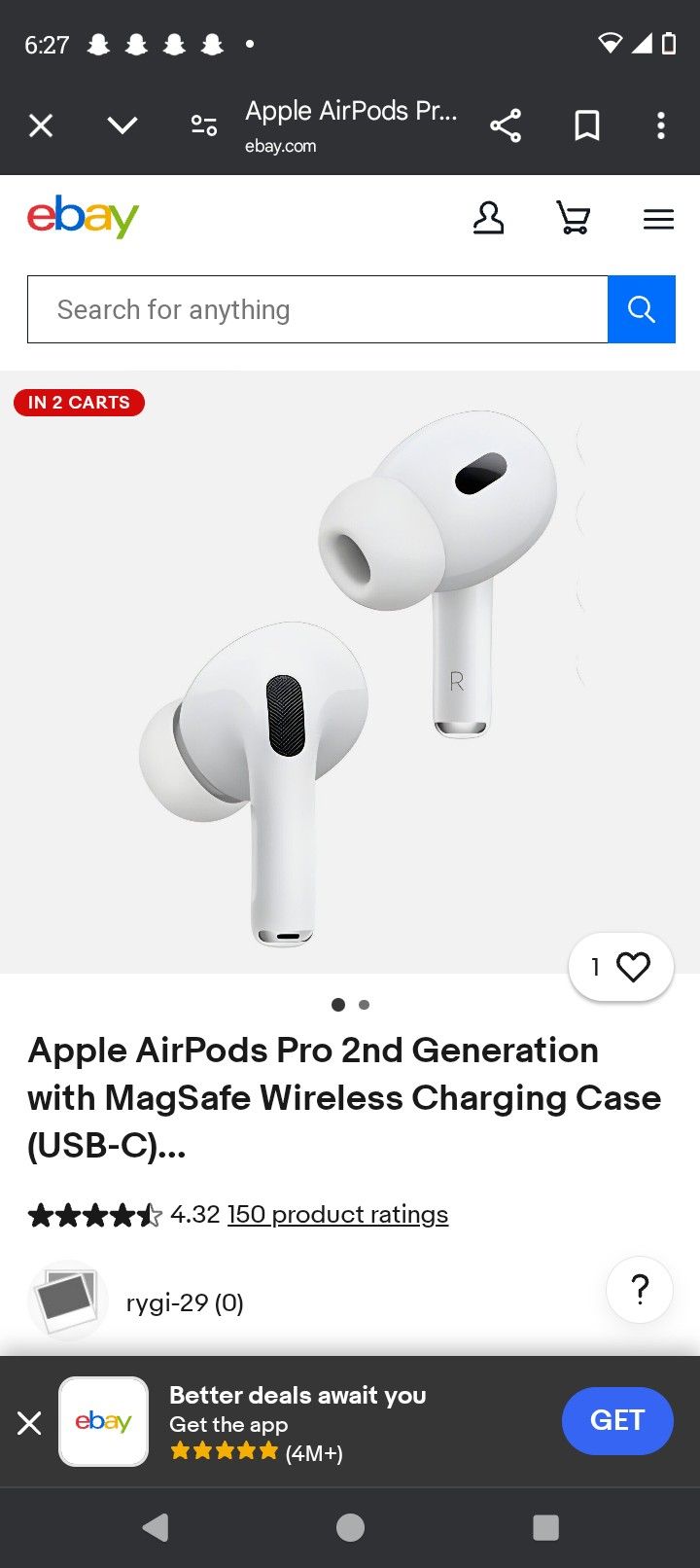 Air pods Pro 2 With Magsafe Wireless Charging Feature