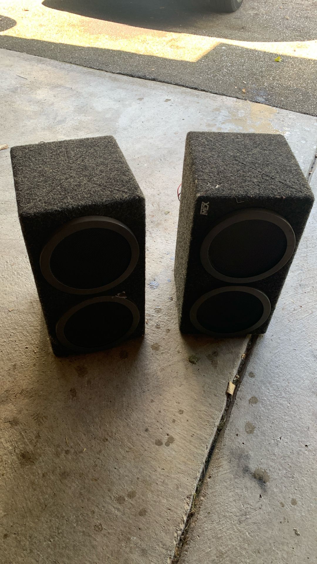 Two Speaker Box, No Speakers In It Just A Box  