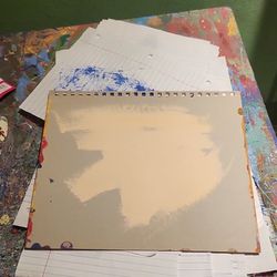 Artists' Spiral Sketchpad with Mixed Media Paintings