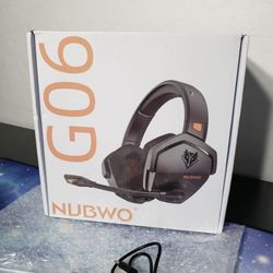 New NUBWO G06 Dual Wireless Gaming Headset W/ Microphone for PS5, PS4, PC, Mobile, Switch: 2.4GHz Wireless + Bluetooth, 100 Hr Battery, 50mm Drivers,