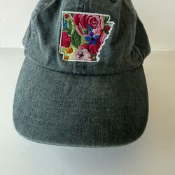 Arkansas  State Floral Embroidered Baseball Cap