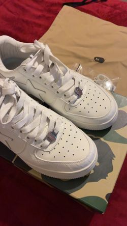 Bape all white shoes