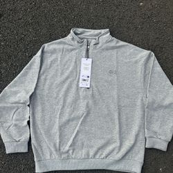 Women Grey Alo Quart Zip Sweater