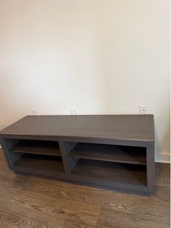 56 Inch Dark Wood Grain TV Stand Media Console