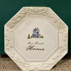 “Our First Home" Stoneware Plate