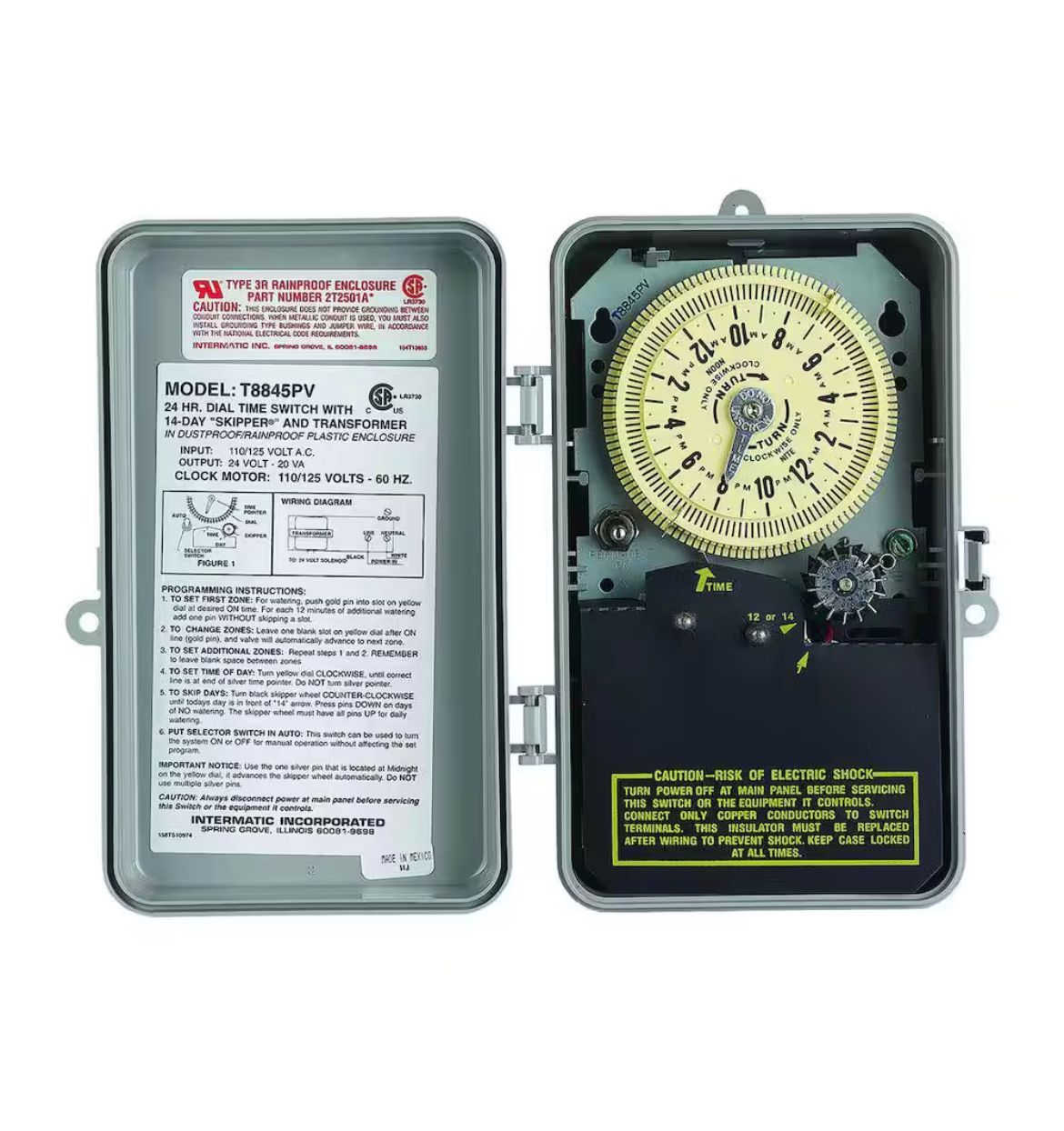 $45-125-Volt Input withh 24-Volt Output Indoor/ Outdoor Irrigation/Sprinkler Timer