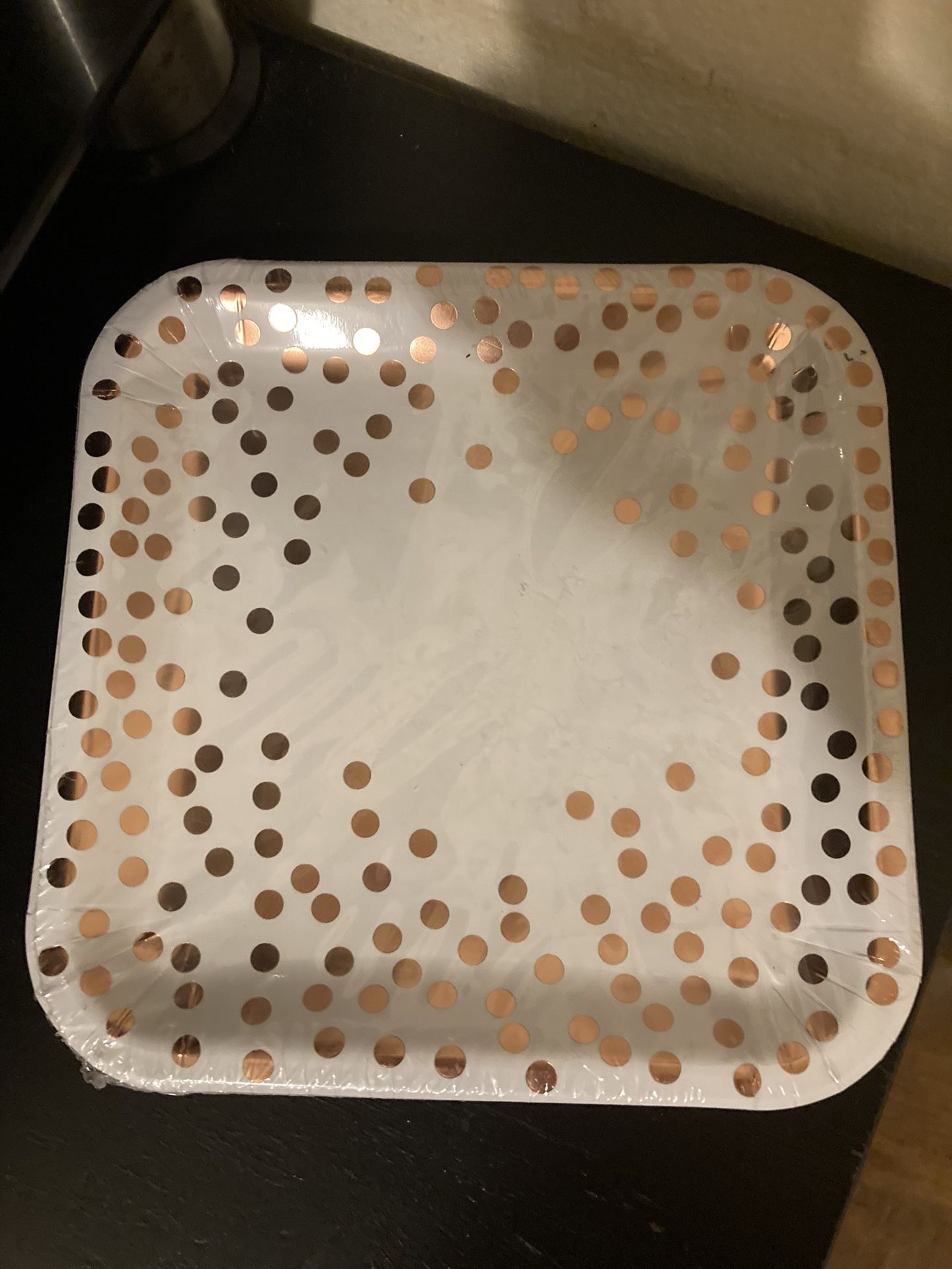 New Rose Gold Paper Plates