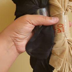 brand new womens socks 12 black and beige and long black size B . all $8