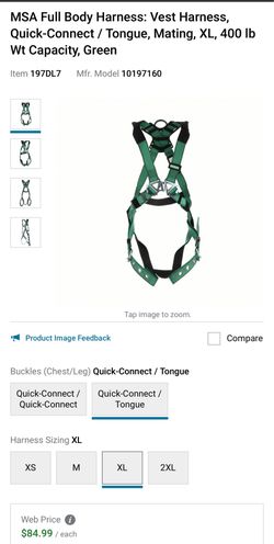 BRAND NEW MSA  XL FULL BODY HARNESS