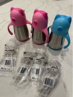 Munchkin cool cat stainless steel sippy cups