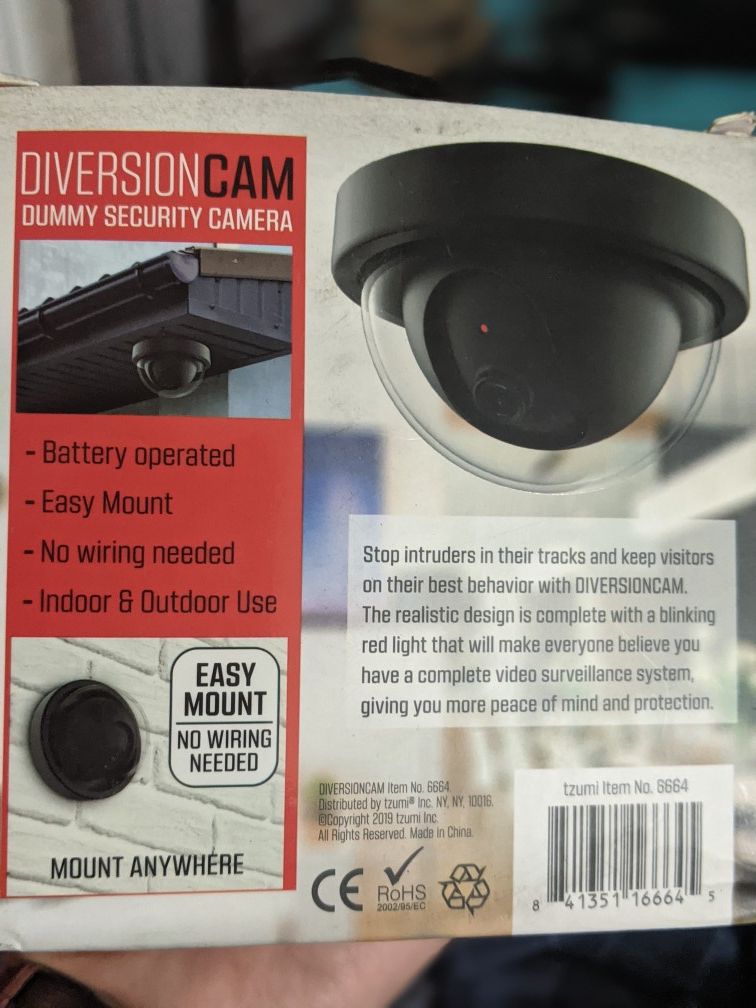 dummy security camera for indoor outdoor use