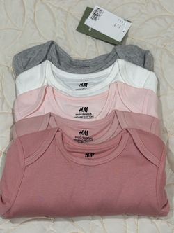 H&M Basic Organic Cotton shirts 5-Pack Size 2-3Y