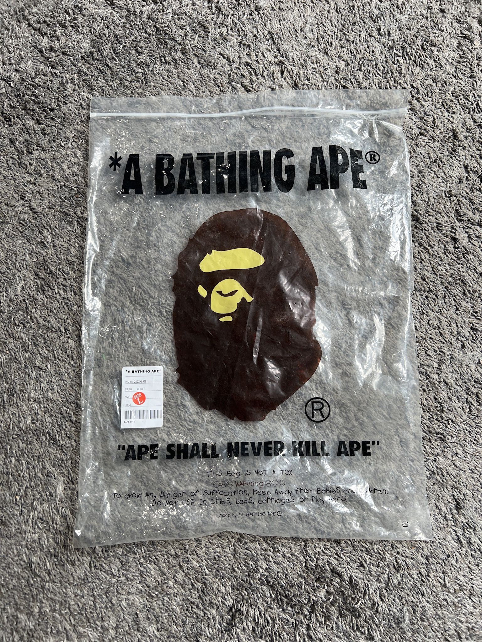 A Bathing Ape Ape Shall Never Kill Ape Bag