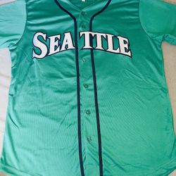 New Custom MARINERS 12 Jersey Button Stitched Adult Sz Med Runs Lg Read Below
