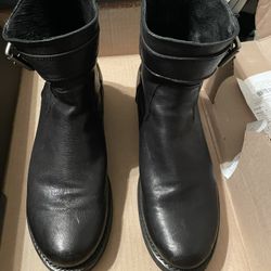 FRYE  Black Leather Boots 8.5