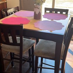 Expandable Glass Top Kitchen Table With Chairs