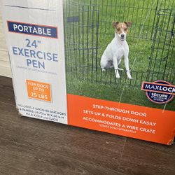 Pet Portable 24” Exercise Pen 